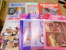 VINTAGE LOT 7 DIFFERENT PAPER TWIST INSTRUCTIONS -- DOLLS WREATHS