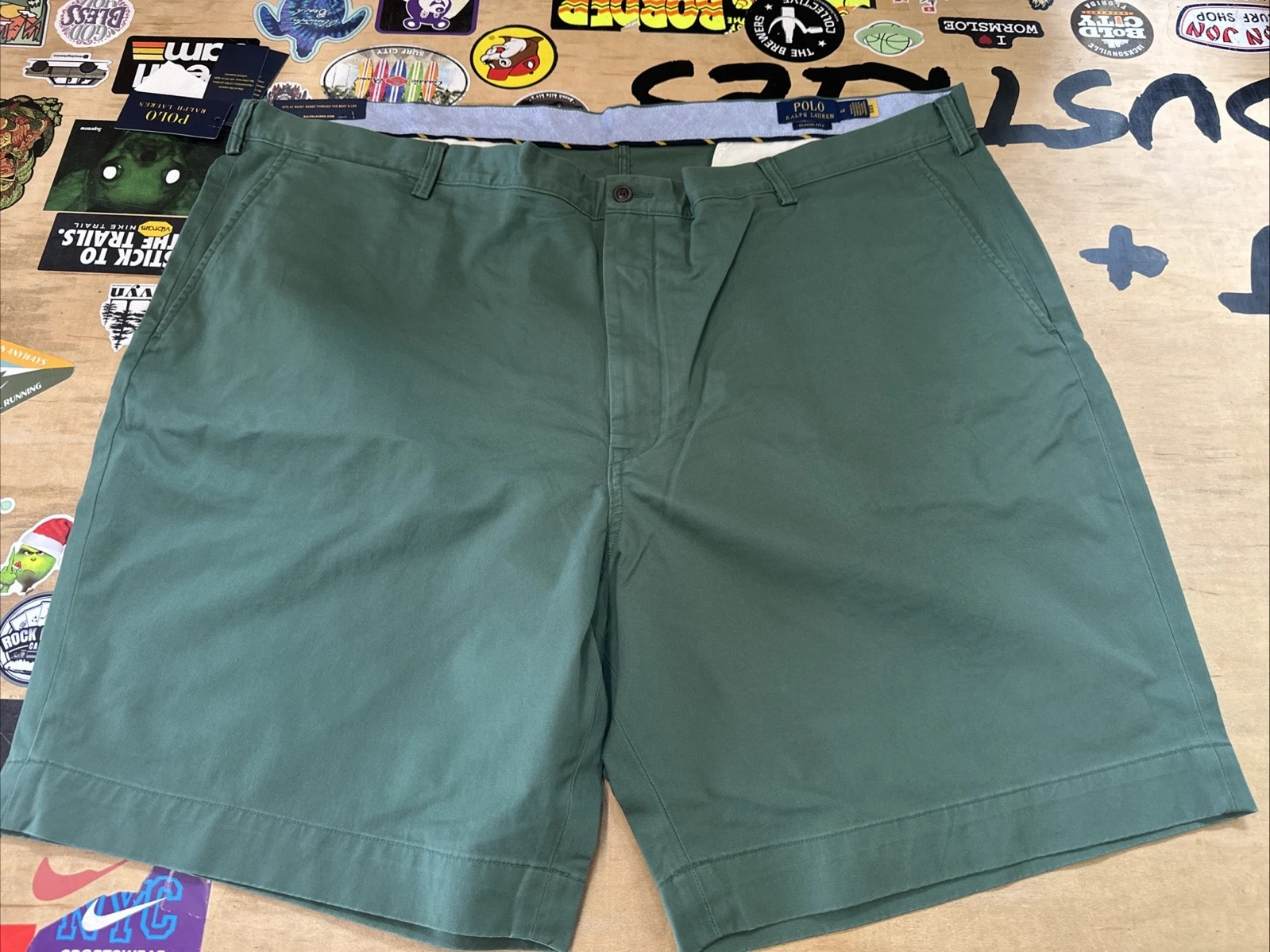 Polo Ralph Lauren STRETCH Classic FIT 9" Golf Shorts Green Size 48B Big Tall NWT