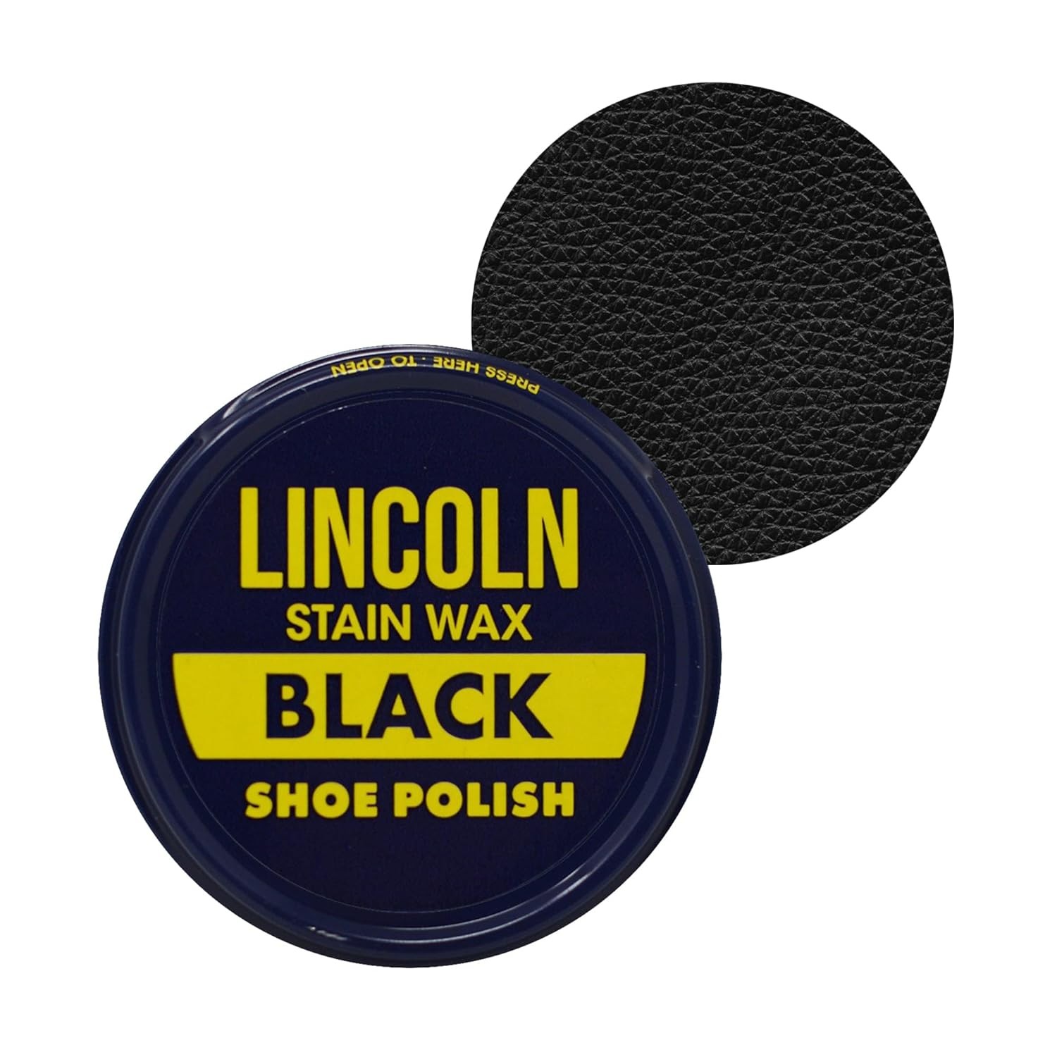Lincoln Shoe Polish Wax 2-1/8 oz Made in USA Leather Care Tin 1925