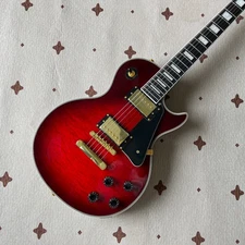 LP Electric Guitar 6String Wine Red flame maple top solid body