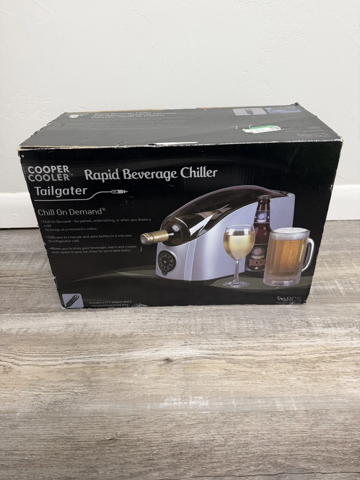Cooper Cooler Tailgater Rapid Beverage & Wine Chiller, NEW in box