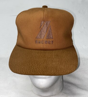 Vtg Brown Zachry Trucker Hat Leather Bill /Strap