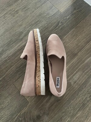 dune loafers shoes pink suede UK