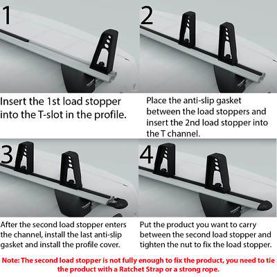 Ladder Rack Load Stops Roof Rack Accessories Universal Adjustable T-Slot Load Stops For Roof ...