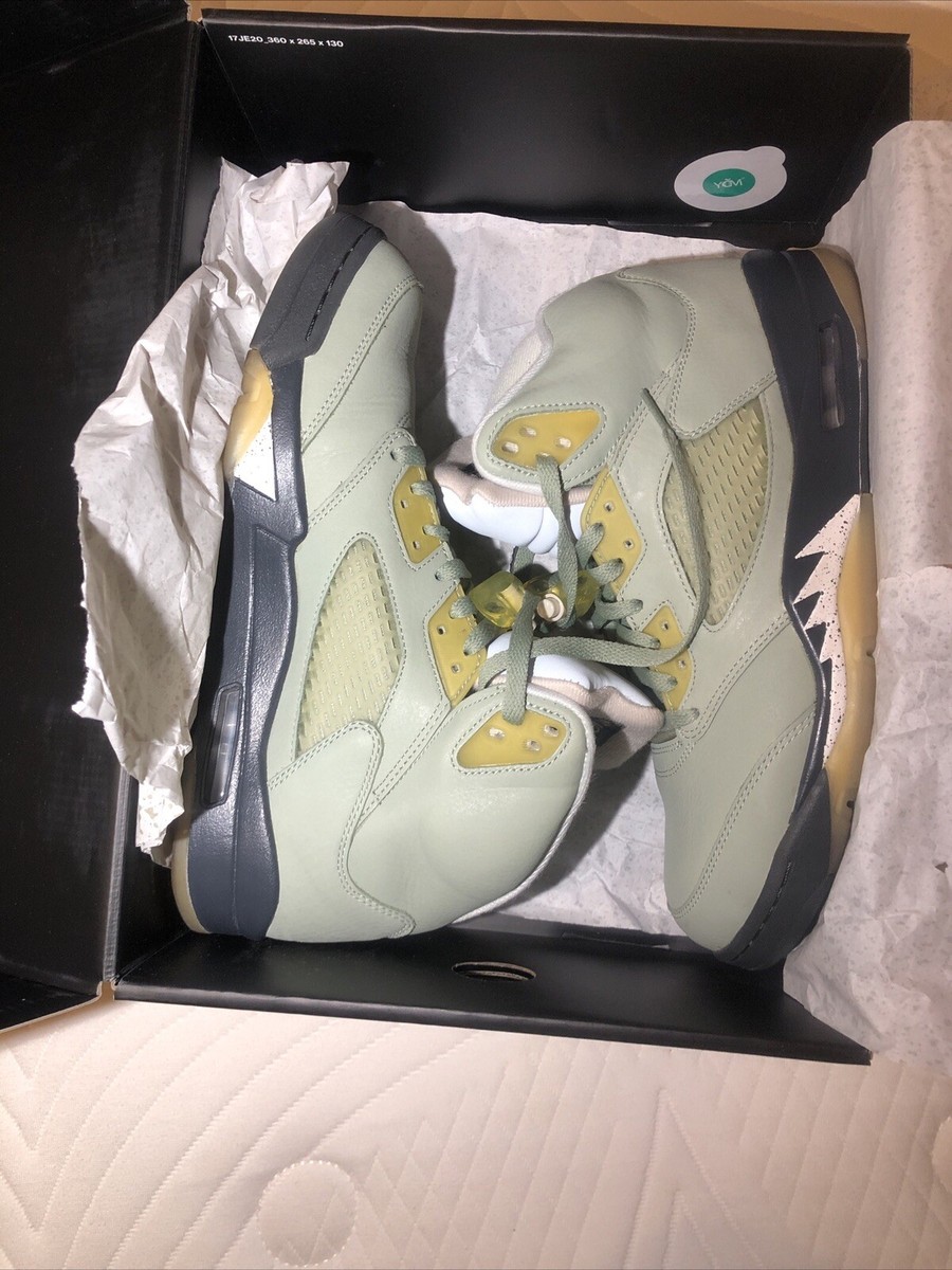 Men 11- Air Jordan 5 Retro- Color: Jade Horizon/Desert Sand  display picture 1