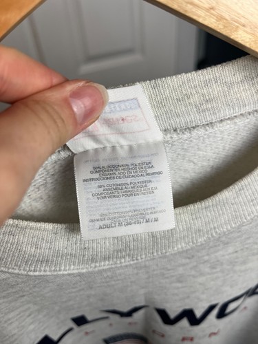 Vintage HOLLYWOOD CALIFORNIA American USA Grey SWEATSHIRT Hanes SIZE MEDIUM - Picture 8 of 8