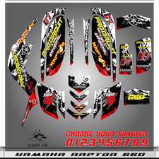 Yamaha Raptor 660 660R Graphics Kit ATV Full Decals Stickers Custom Set