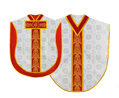 Liturgisches Borromäisches Messgewand Gewand mit Goldstickerei - Bild 10 von 24