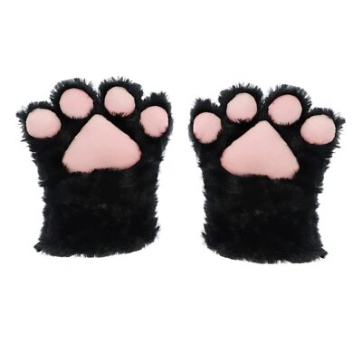 Cat Paws Gloves Cozy Animal Full Fingers Bear Claws Mitten Winter Plush Glove...
