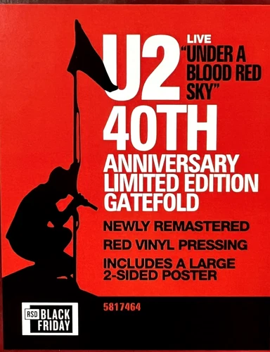 U2 - UNDER A BLOOD RED SKY -180-GRAM RED VINYL LP "NEW, SEALED " LIMITED EDITION