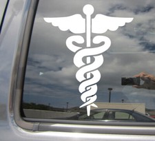 Caduceus - Medical Doctor Nurse EMS - Car Auto Window Vinyl Decal Sticker 10073