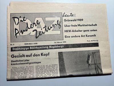 DAZ | Die Andere Zeitung | Nr. 5 | 1990 | DDR | Grünwald 1989 | HKW | Wende