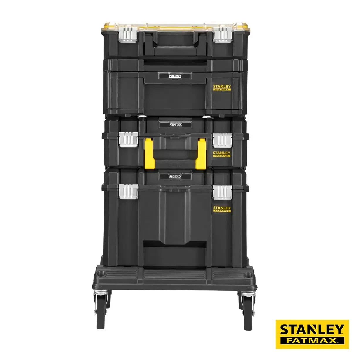 Stanley Fatmax Pro Stack Tower Tool Storage System in Black Yellow