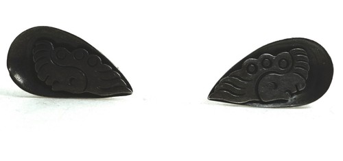 CV Sterling Silver Figural Aztec Warrior Cufflinks