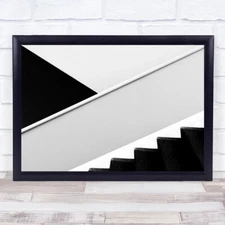 Different Ways Architecture Abstract Stairs Staircase Black And White Art Print