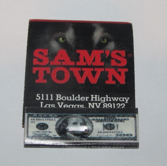 VINTAGE Matchbook Sam's Town Hotel & Gambling Hall Las Vegas Nevada NV