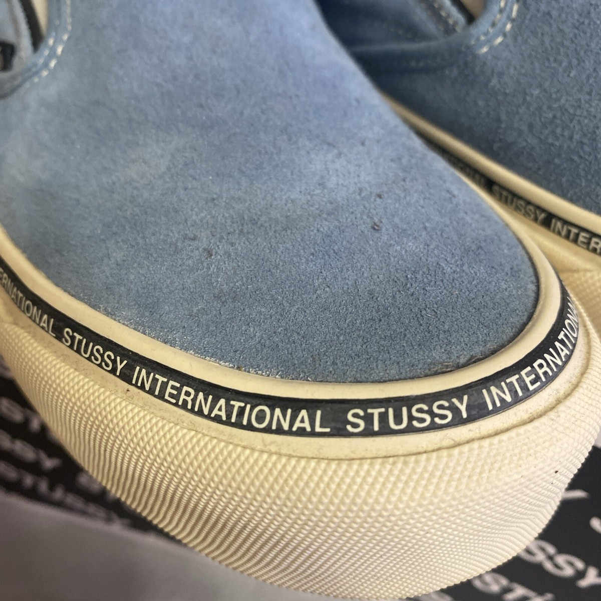 VANS x Stussy - Classic Slip-On - Size 8 - Washed/Niagra - Summer