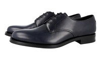 Prada Leder Derby Business Anzug Schuhe - Marine Navy Blau - Neu - 11 45