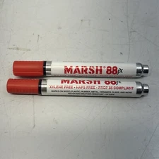 Paint Marsh 88fx Industrial Marker 2pc Originals red  Xylene Free Solvent 2 Pack