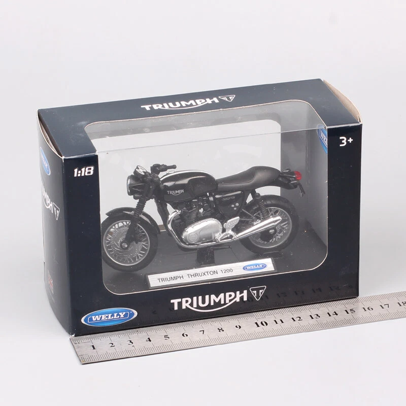 Welly 1/18 Triumph Thruxton 1200 R motorcycle model Diecast Toy cafe racer bike - Image 4 of 4