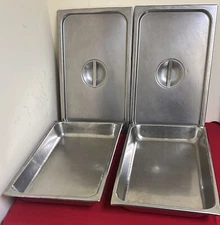 (2)  Full Pan 2in 21x 13 S/S with cover