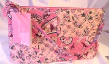 Vera Bradley Botanical Paisley Pink Patchwork RFID Convertible Wristlet NWT