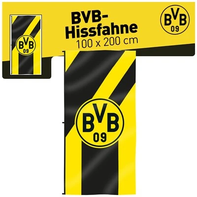 Borussia Dortmund Hissfahne Tempel Stadion Hochformat 200x100 cm Fahne 2x1 m BVB