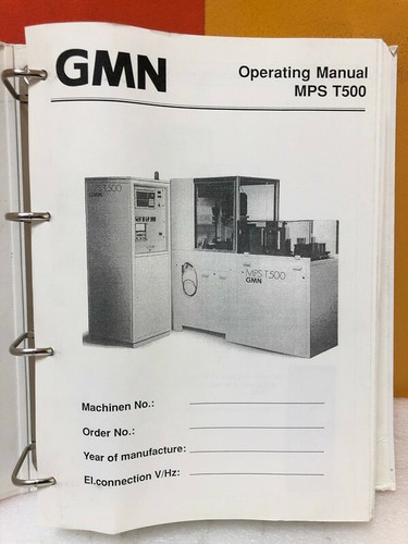 GMN MPS T500 Operation Manual - Picture 3 of 3