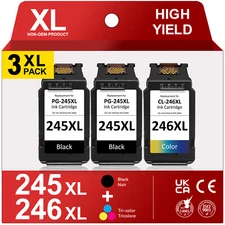 PG-245XL CL-246XL Ink Cartridge for Canon Pixma MG2520 MG2522 TS3322 TR4522 Lot