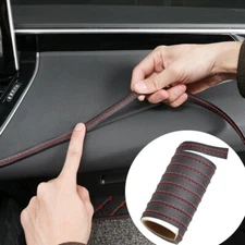 Car Accessories Door Dashboard Gap PU Leather Line Strip Stickers Mouldings Trim