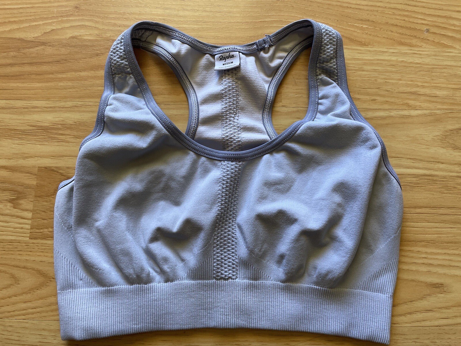 Rapha Light Support Racerback Bra Light Gray Medi… - image 1