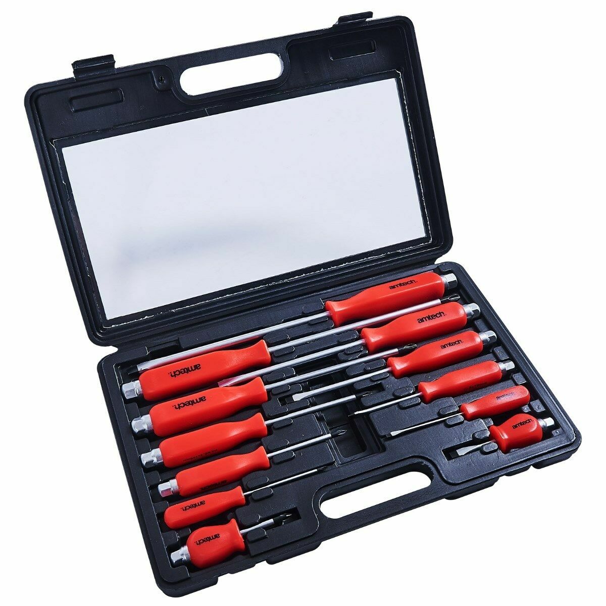 W5600 12PC HEAVY DUTY ENGINEERS MECHANICS SCREWDRIVER SET WITH HEX BOLSTERS