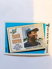 1989 TOPPS TURN BACK THE CLOCK HANK AARON #663 NM