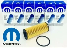 6 PK OEM Mopar Oil Filter Cartridge & Gasket Chrysler Jeep Dodge Ram 3.6L MO-744