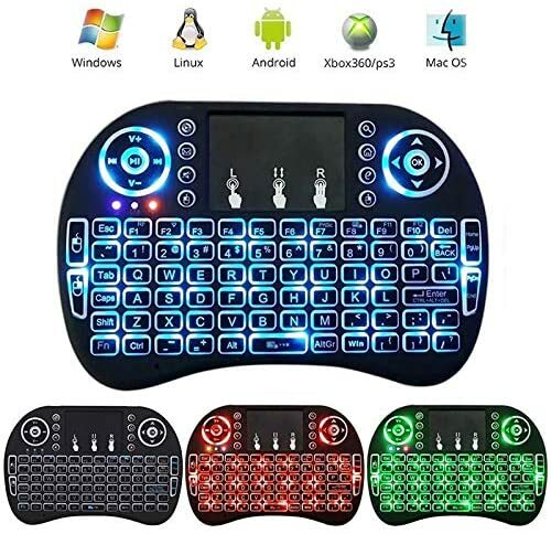 Backlight Mini Air Mouse Wireless Keyboard 2.4G With Touchpad For TV Box Pad