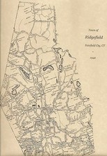 Ridgefield Branchville Ridgebury CT 1942  Map with Homeowners Names Shown
