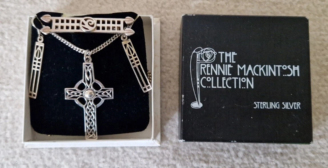 RENNIE MACKINTOSH STERLING SILVER COLLECTION NECKLACE EARRINGS