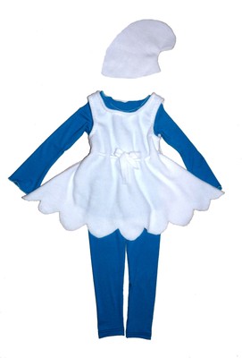 Schlumpfine Kostum Schlumpf Wichtel Schlumpfkostum Schlumpfmutze Massanfertigung Ebay