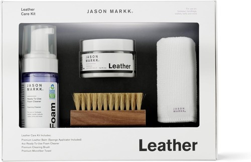 Water-Resistant Leather Care Solution: Foaming Cleaner & Premium Brush Set