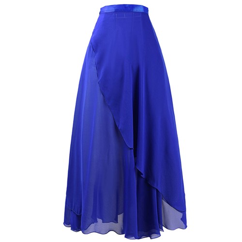 Erwachsene Ballett Wickelrock Bauchtanz Chiffon Hüftschal Skate langer Rock 9 Farben - Bild 10 von 23