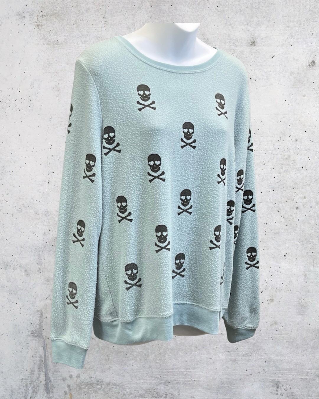 Workshop Republic Skull Print Pullover Sweatshirt… - image 2