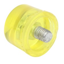 5Pcs Rubber Hammer Head M8x1 Soft Transparent Yellow Striking Tip Accessory