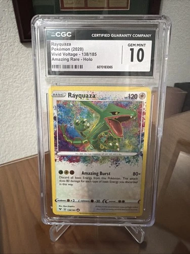 Rayquaza Amazing Rare 138/185 Vivid Voltage – CGC 10 Gem Mint Pokémon TCG