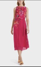 Marc Cain NWT Sleeveless Pleated midi  Dress Size N6 US 14 XXL