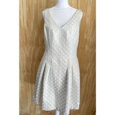 Lauren Ralph Lauren dress old money timeless closet staple beige gold women 12