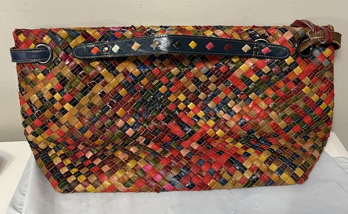 Ameri Leather Extra Large Rainbow Woven Leather T… - image 9