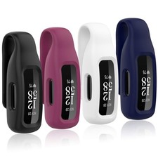 4-Pack Clip Case Compatible with Fitbit Inspire 2/3, Soft Silicone Clip Clasp