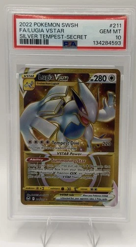 2022 Pokemon SWSH Silver Tempest Lugia VSTAR #211/195 PSA 10 GEM MINT