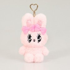 NEW Esther Bunny Ribbon Mascot -4" Fluffy Plush Toy w/Healing Expression Japan