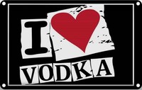 Blechschild 20X30 Cm Alkohol I Love Vodka Herz Essen Trinken Bar Club Deko Gesch